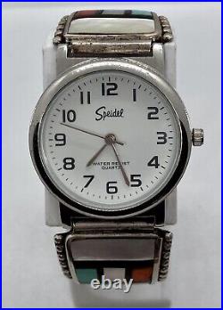 Sterling Silver Mens Watch Tips Native American Zuni Signed HE Cellicion Working