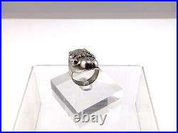 Sterling Silver Native American Ring Sanel Signed Storyteller 1993 16 grams sz8