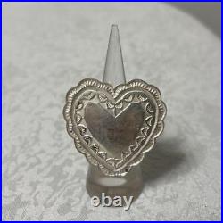 Sunshine Reeves Heart Ring Native American Sterling Silver Size US 6.75 Navajo