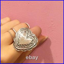 Sunshine Reeves Heart Ring Native American Sterling Silver Size US 6.75 Navajo