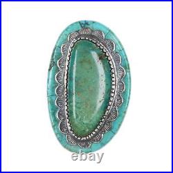 Sz9.5 Huge Masterpiece Native American silver and turquoise ring