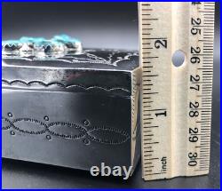 Tim Kee Whitman Signed TKW Native American Navajo Sterling Silver Turquoise Box