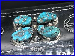 Tim Kee Whitman Signed TKW Native American Navajo Sterling Silver Turquoise Box