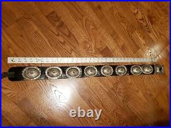 VINTAGE NATIVE AMERICAN Navajo SILVER CONCHO BELT Circa 1970 SIGNED