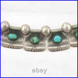 Vintage Historic, Native American Sterling Silver Turquoise Choker Necklace