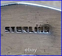 Vintage Hopi Native American Sterling Silver Petroglyph Design Cuff Bracelet