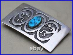 Vintage Native American Hopi Sterling Sterling Silver Belt Buckle