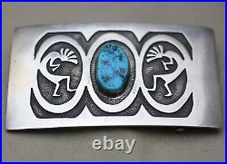 Vintage Native American Hopi Sterling Sterling Silver Belt Buckle