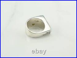 Vintage Native American Silver Ring Lapis Coral Opal Inlay Sterling Size 8 1/4