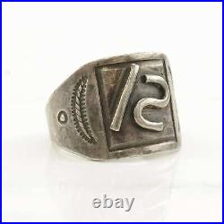 Vintage Native American Silver Ring Philmont Ranch Scout Sterling Size 10 3/4