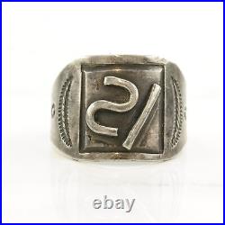 Vintage Native American Silver Ring Philmont Ranch Scout Sterling Size 10 3/4