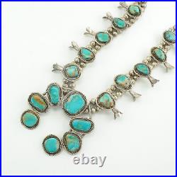 Vintage Native American Sterling Silver Royston Turquoise Necklace