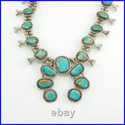 Vintage Native American Sterling Silver Royston Turquoise Necklace