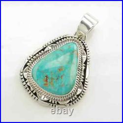 Vintage Native American Turquoise Sterling Silver Pendant