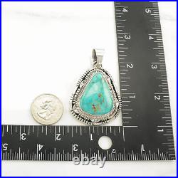 Vintage Native American Turquoise Sterling Silver Pendant