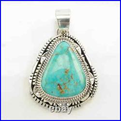 Vintage Native American Turquoise Sterling Silver Pendant