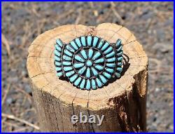 Vintage Navajo Bracelet Authentic Native American Cuff Turquoise Jewelry sz6.75