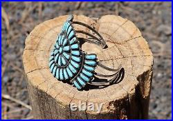 Vintage Navajo Bracelet Authentic Native American Cuff Turquoise Jewelry sz6.75