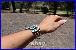 Vintage Navajo Bracelet Authentic Native American Cuff Turquoise Jewelry sz6.75