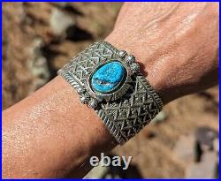 Vintage Navajo Bracelet Native American Handmade Jewelry Sterling Silver sz 7