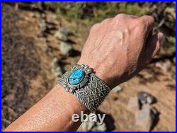 Vintage Navajo Bracelet Native American Handmade Jewelry Sterling Silver sz 7