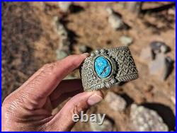 Vintage Navajo Bracelet Native American Handmade Jewelry Sterling Silver sz 7