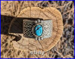 Vintage Navajo Bracelet Native American Handmade Jewelry Sterling Silver sz 7