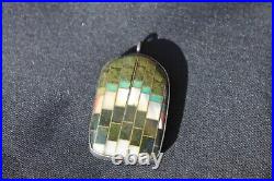 Vintage Southwestern Jewelry Pendant Native American Silver Turquoise Onyx