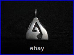 Vintage Sterling Silver Hopi Native American Pendant Larry Pooyouma Signed