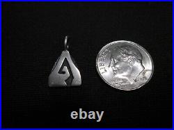 Vintage Sterling Silver Hopi Native American Pendant Larry Pooyouma Signed