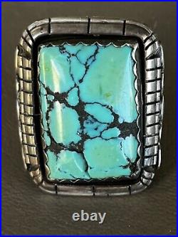 Vintage Sterling Silver Southwest Native American Turquoise Ring 14g Size 9 1/2