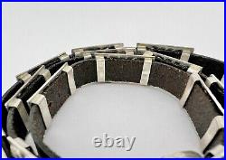 Vtg Navajo Native American Sterling Silver 17 Concho Hat Band & Buckle 76.3g