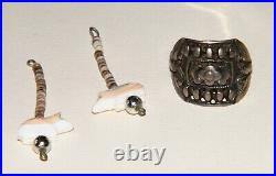 Vtg SOUTHWESTERNNATIVE AMERICAN 10Pc JEWELRY LOT Sterling SilverHorses108g