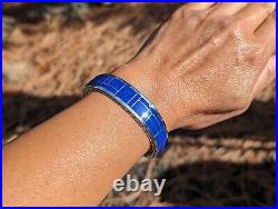 Zuni Bracelet Cuff Jewelry Sterling Silver NA Native American Lapis Sz 6.75