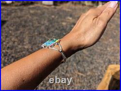 Zuni Cuff Bracelet Butterfly Sterling Silver Native American Jewelry Sz 6.75in