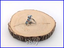 Zuni Rings Sterling Silver Kachina Inlay Native American Jewelry Signed